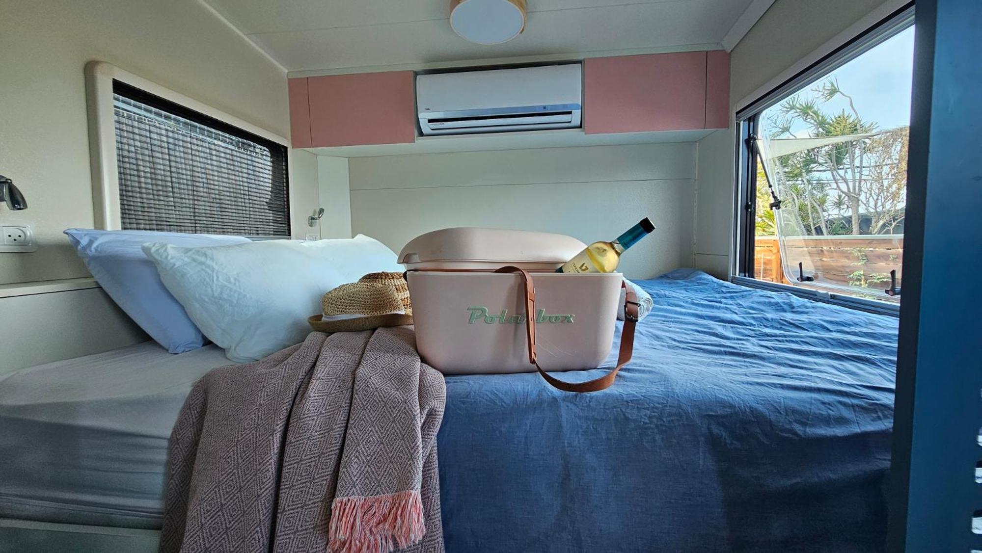 Cozy Seaview Glamping Caravan HaBonim Exterior photo